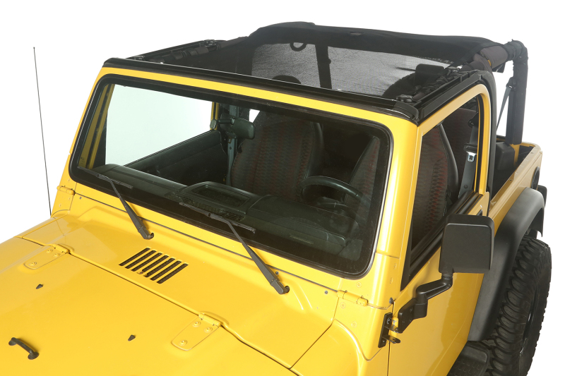 Jeep Wrangler Sun Shade - Front + Rear - Rugged Ridge - Eclipse Full Cover - Black - `97-`06
